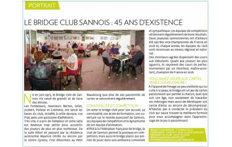 Paru dans SANNOIS MAG de février